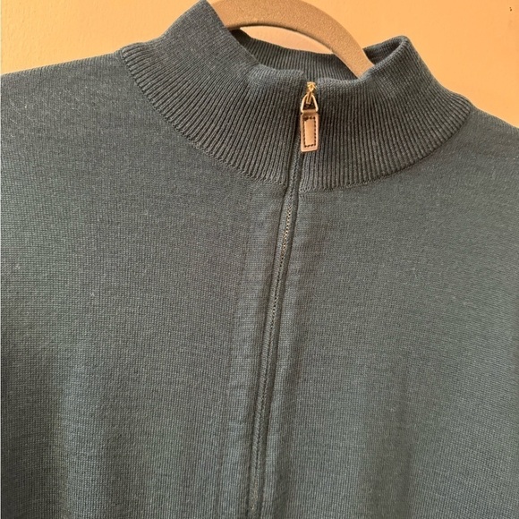 Bigotti Men’s Zip up Mock Neck Wool Blend Cardigan Sweater Zip Up Size S - Picture 9 of 14